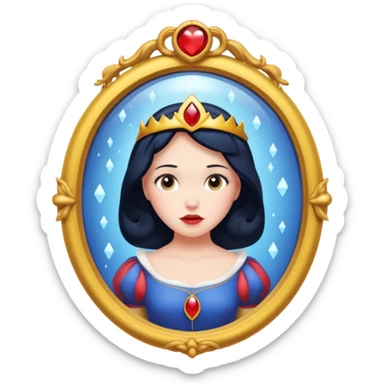 snow white magic mirror sticker