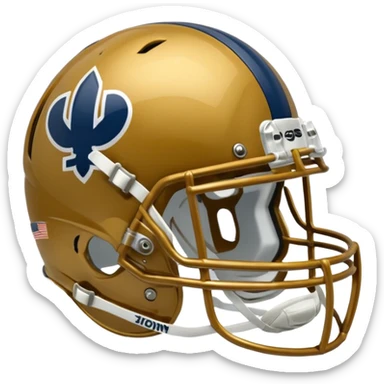 college football player helmets dark gold  sticker