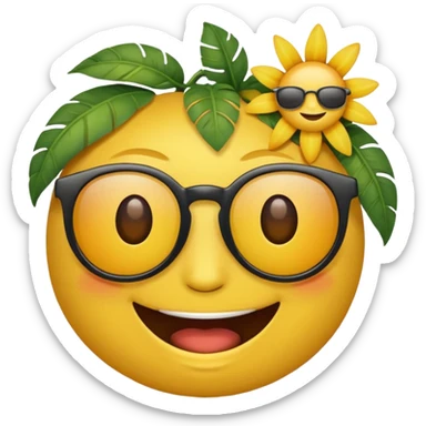 emoji hawaïen sticker