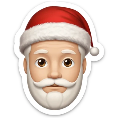 man with santa cap no beard clean shaved  sticker