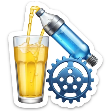 Soda juice electricity Gear sticker