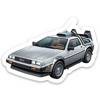 DeLorean DMC-12 driving sticker