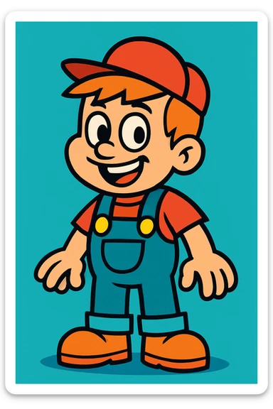 a character similar to the reference image, vibrant toon style, variation 3 sticker