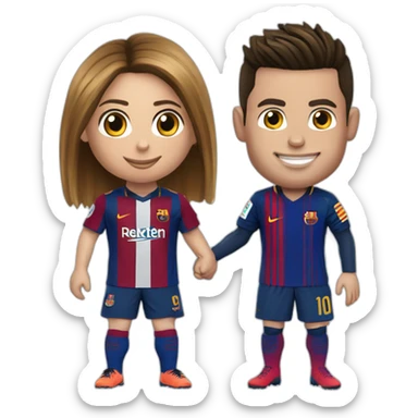 Cristiano Ronaldo met un petit pont a messi  sticker