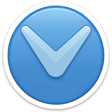 blue tick inside a blue circle right sticker