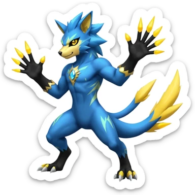 Luxio-Luxray-Zeraora-Manectric-fusion (full body) sticker
