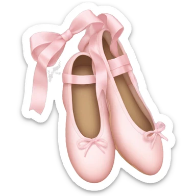 soft pink ballerina shoes sticker