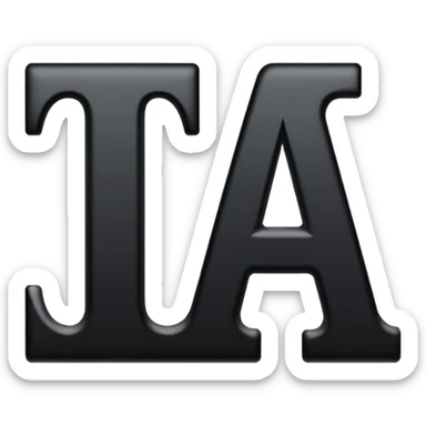 just the letters i and a next to eachother sticker