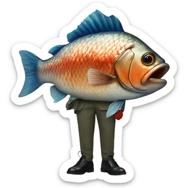 Fish wearing gucci sticker
