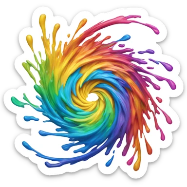 portal swirl rainbow sticker