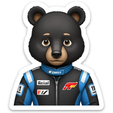 black bear f1 driver  sticker