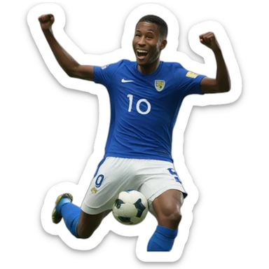 Jude bellingham celebrating pose footballer sticker