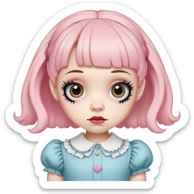 A flea that looks like Melanie Martinez  sticker