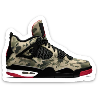 jordan 4 military black sticker