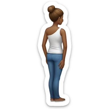 woman with back pain sticker