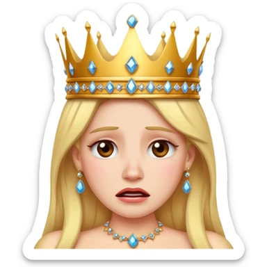 crying queen sticker