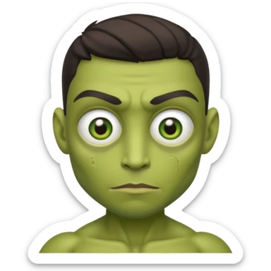 green mutant human sticker