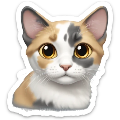 dilute calico sticker