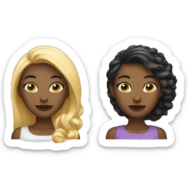 Ebony and blonde women  sticker