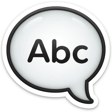 Abc with a speech bubble sticker