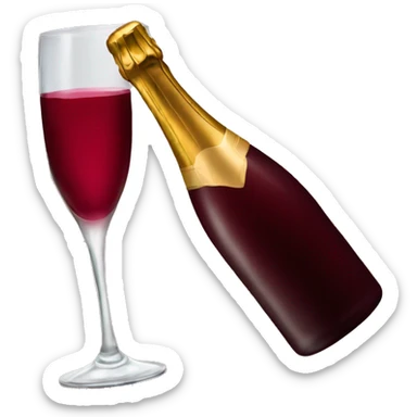 burgundy champagne sticker