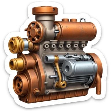 generate me a repair kit with a engine sticker