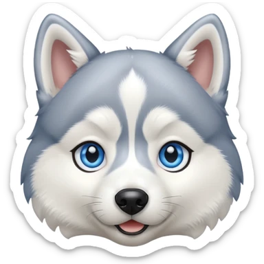 cute husky face sticker