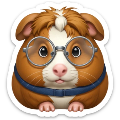 sherlock guinea pig with glasses sticker