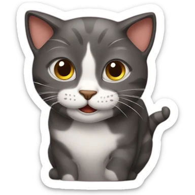 crazy cat sticker