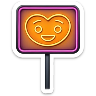 neon outline signboard sticker