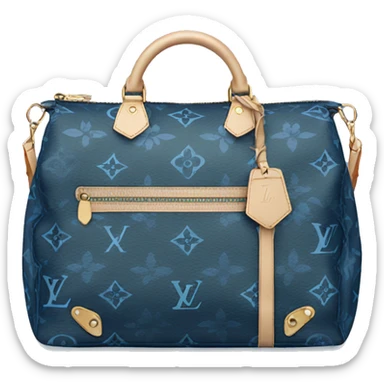 Blue Louis Vuitton bag sticker