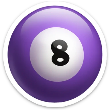 Light purple eight ball sticker