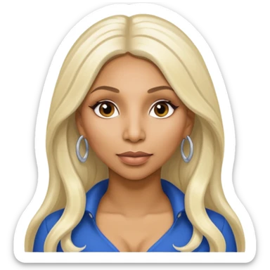 Tamar Braxton with long platinum blonde hair sticker