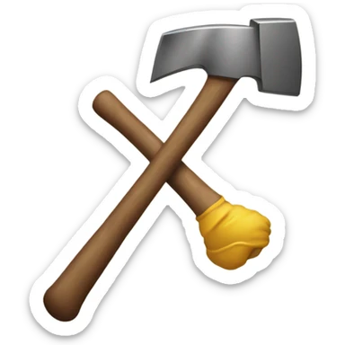 emoji getting hit on the head with a hammer sticker