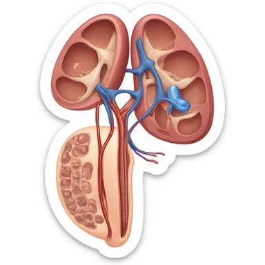 Kidney and urethra  sticker