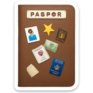 passport cover with stickers  sticker