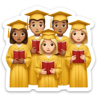 sobre manila amarillo - foto de graduandos sticker