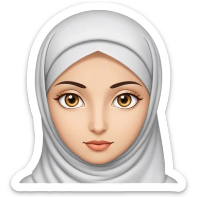 Fair skin Muslim woman clear eyes sticker