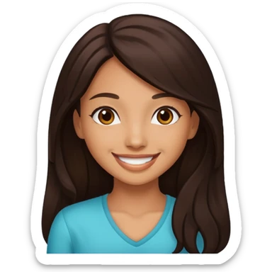 Mya, R&B Singer with long dark brown hair  sticker