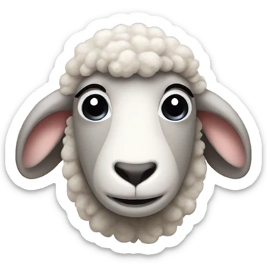 Sheep raising an eyebrow sticker