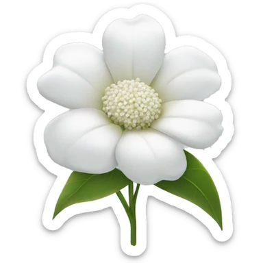 White flower sticker