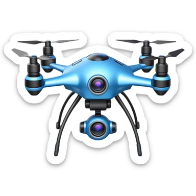 space explorer drone object icon, small futuristic drone with camera lens, glowing blue lights, sci-fi metal body, antenna details, 3D cartoon, mobile game icon style, centered, clean background, soft shadow, no text, no watermark
 
 sticker