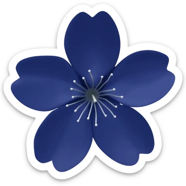 I said sakura (cherry blossom) in Navy rich royal blue shade. No leaves. But in emoji please! sticker