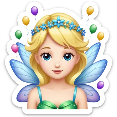 Beautiful Birthday Confetti fairy sticker