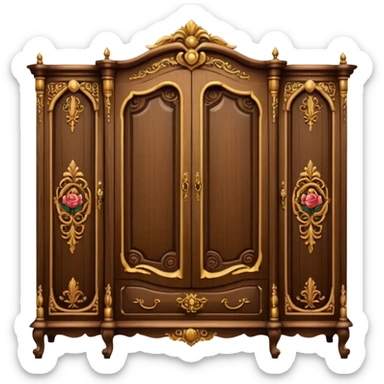 the lady who was turned into a wardrobe by magic, a character from the fairy tale Beauty and the Beast sticker