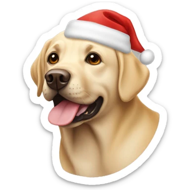Labrador retriever Christmas  sticker