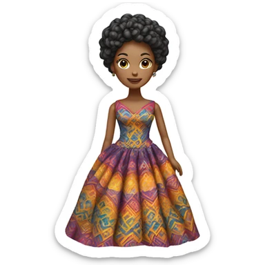 Doll in a dress sticker