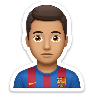 araujo в футболке барселоны sticker