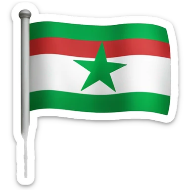 Green syria flag sticker