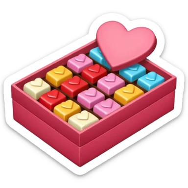 caja de bombones valentines day sticker